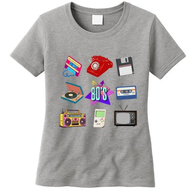 80s Throwback Retro Vintage Funny Party Cassette Tapes Womens T-Shirt