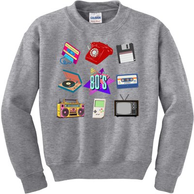 80s Throwback Retro Vintage Funny Party Cassette Tapes Kids Sweatshirt