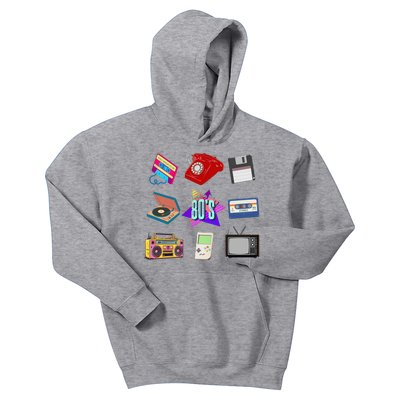 80s Throwback Retro Vintage Funny Party Cassette Tapes Kids Hoodie