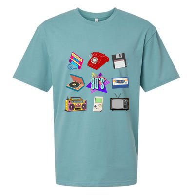 80s Throwback Retro Vintage Funny Party Cassette Tapes Sueded Cloud Jersey T-Shirt