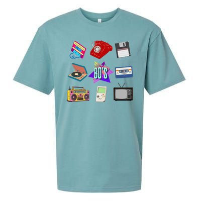 80s Throwback Retro Vintage Funny Party Cassette Tapes Sueded Cloud Jersey T-Shirt