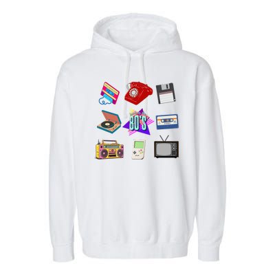 80s Throwback Retro Vintage Funny Party Cassette Tapes Garment-Dyed Fleece Hoodie