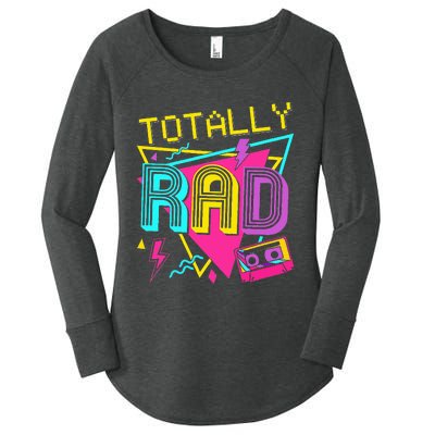 80s Totally Rad Women's Perfect Tri Tunic Long Sleeve Shirt