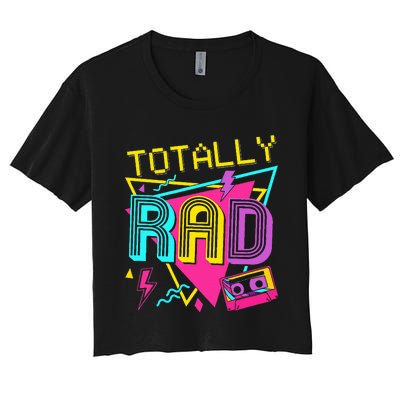 80s Totally Rad Women's Crop Top Tee