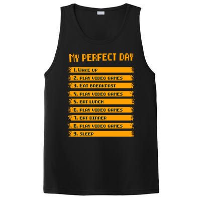 8giftbit Text Style My Perfect Day Play Video Games Gift PosiCharge Competitor Tank