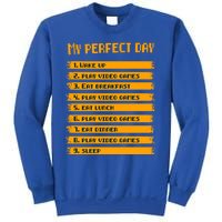 8giftbit Text Style My Perfect Day Play Video Games Gift Sweatshirt