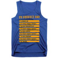 8giftbit Text Style My Perfect Day Play Video Games Gift Tank Top