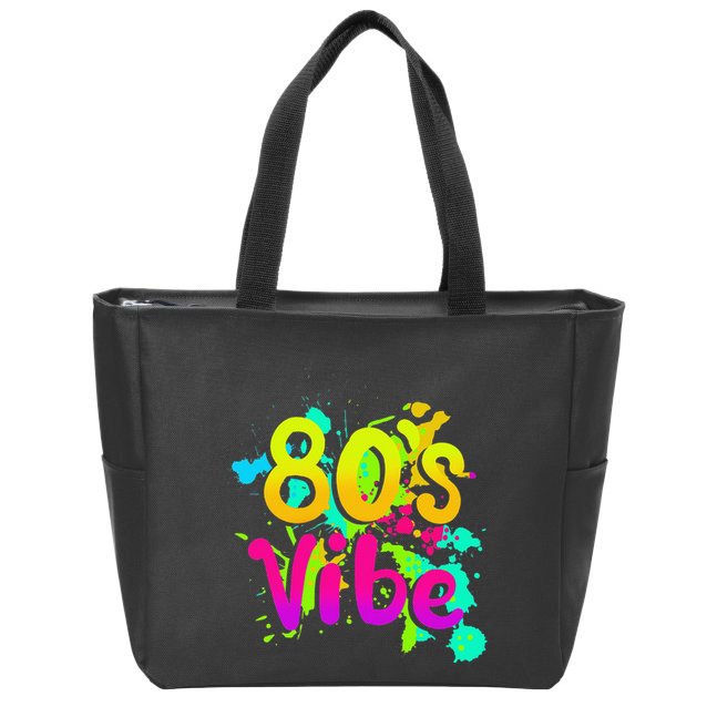 80s Vibe 1980s Fashion 80s Outfit Eighties 80s Costume Zip Tote Bag