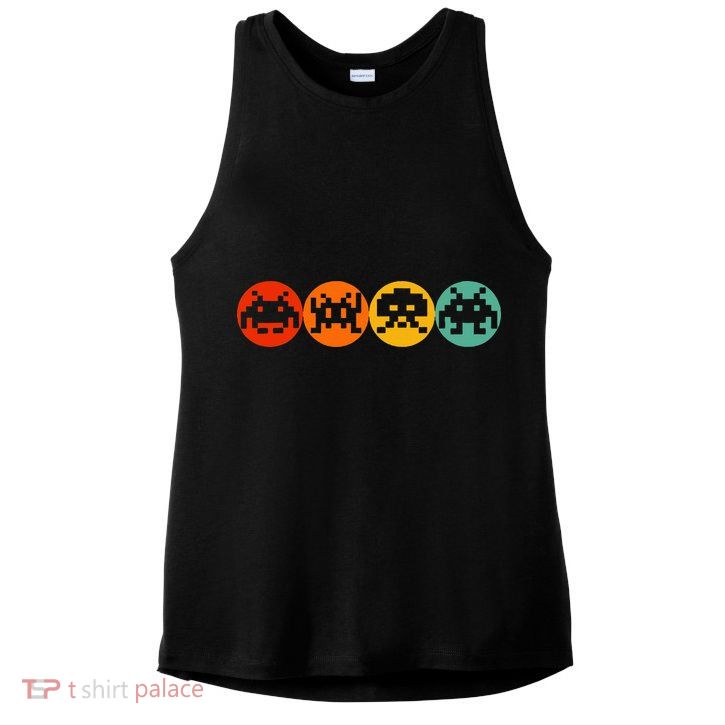 80s Video Game Vintage Retro Arcade Ladies PosiCharge Tri-Blend Wicking Tank