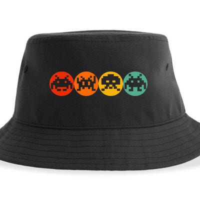 80s Video Game Vintage Retro Arcade Sustainable Bucket Hat