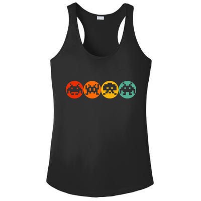 80s Video Game Vintage Retro Arcade Ladies PosiCharge Competitor Racerback Tank