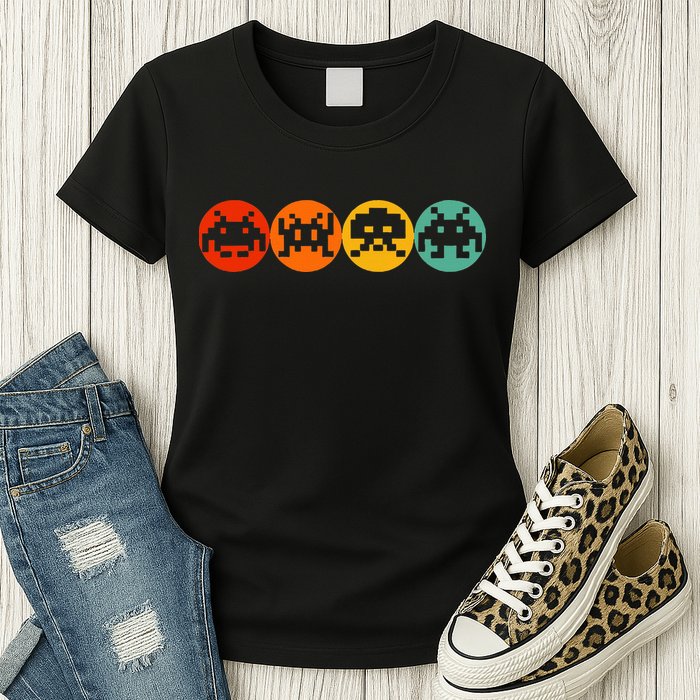 80s Video Game Vintage Retro Arcade Womens T-Shirt