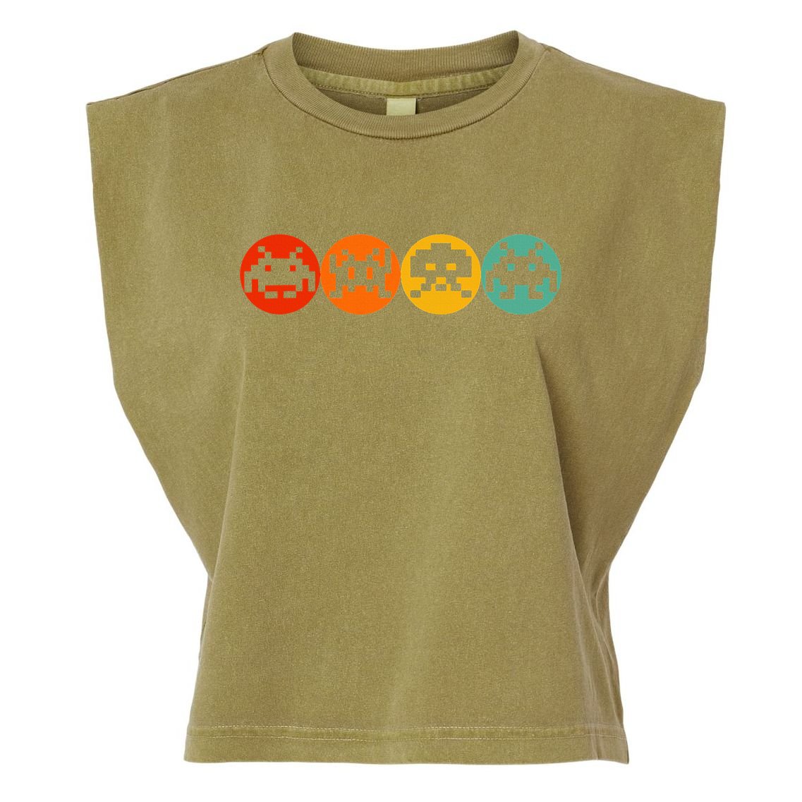 80s Video Game Vintage Retro Arcade Garment-Dyed Women's Muscle Tee