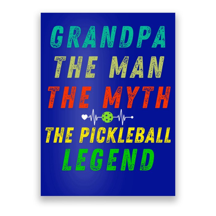 80S Vibes Grandpa The Pickleball Legend Fathers Day Present Gift Poster