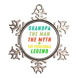 80S Vibes Grandpa The Pickleball Legend Fathers Day Present Gift Metallic Star Ornament