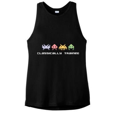 80s Video Game Classically Trained Alien Invaders Vintage Ladies PosiCharge Tri-Blend Wicking Tank