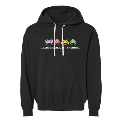 80s Video Game Classically Trained Alien Invaders Vintage Garment-Dyed Fleece Hoodie
