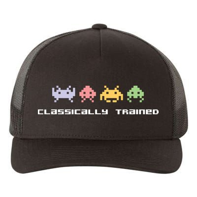 80s Video Game Classically Trained Alien Invaders Vintage Yupoong Adult 5-Panel Trucker Hat