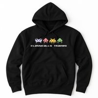 80s Video Game Classically Trained Alien Invaders Vintage Hoodie