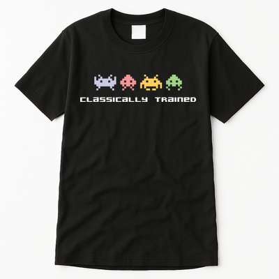 80s Video Game Classically Trained Alien Invaders Vintage Tall T-Shirt