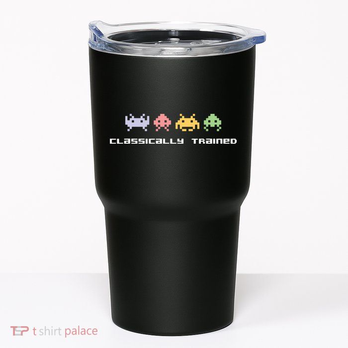 80s Video Game Classically Trained Alien Invaders Vintage Tumbler
