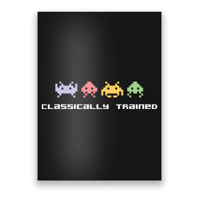 80s Video Game Classically Trained Alien Invaders Vintage Poster