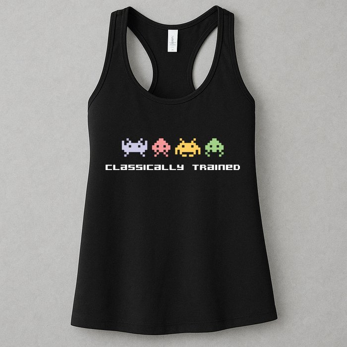 80s Video Game Classically Trained Alien Invaders Vintage Womens Tank Top