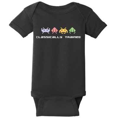 80s Video Game Classically Trained Alien Invaders Vintage Baby Bodysuit