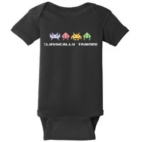 80s Video Game Classically Trained Alien Invaders Vintage Baby Bodysuit