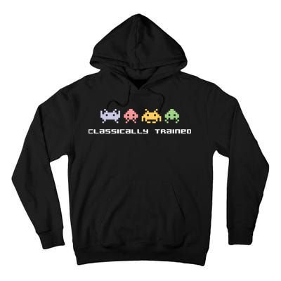 80s Video Game Classically Trained Alien Invaders Vintage Tall Hoodie