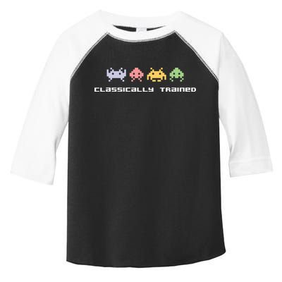 80s Video Game Classically Trained Alien Invaders Vintage Toddler Fine Jersey T-Shirt
