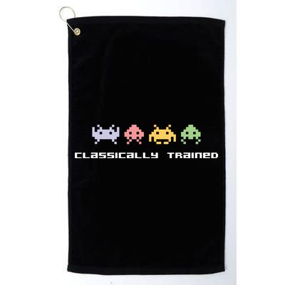 80s Video Game Classically Trained Alien Invaders Vintage Golf Towel
