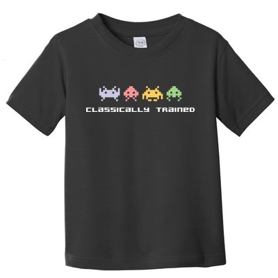 80s Video Game Classically Trained Alien Invaders Vintage Toddler T-Shirt