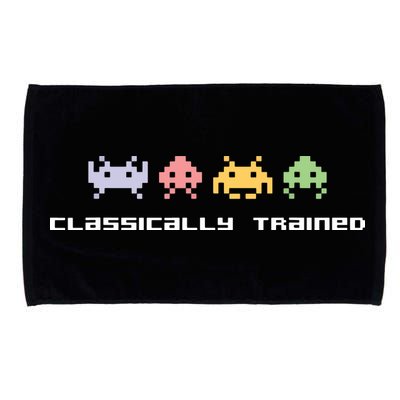 80s Video Game Classically Trained Alien Invaders Vintage Microfiber Hand Towel