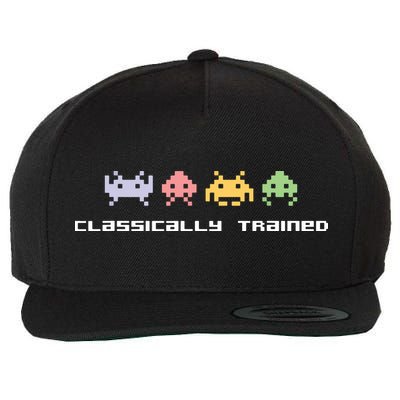 80s Video Game Classically Trained Alien Invaders Vintage Wool Snapback Cap