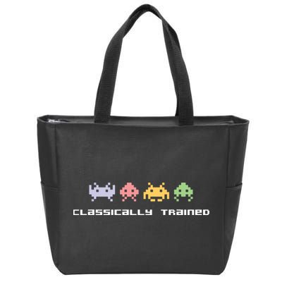 80s Video Game Classically Trained Alien Invaders Vintage Zip Tote Bag