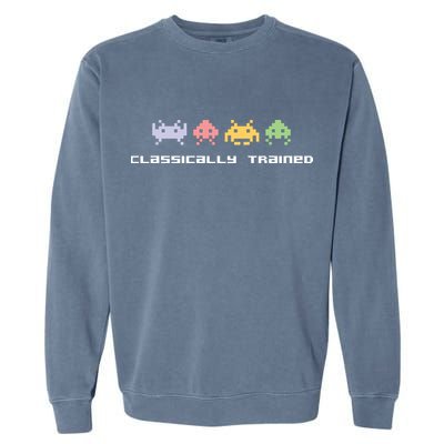 80s Video Game Classically Trained Alien Invaders Vintage Garment-Dyed Sweatshirt