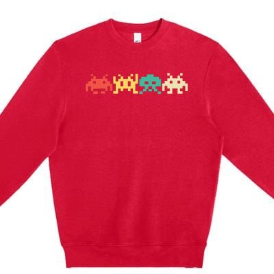 80s Video Game Vintage Retro Arcade Premium Crewneck Sweatshirt