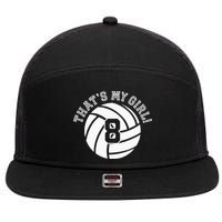 8 Volleyball Player That's My Cheer Mom Dad Team Coach 7 Panel Mesh Trucker Snapback Hat