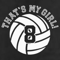 8 Volleyball Player That's My Cheer Mom Dad Team Coach 7 Panel Mesh Trucker Snapback Hat