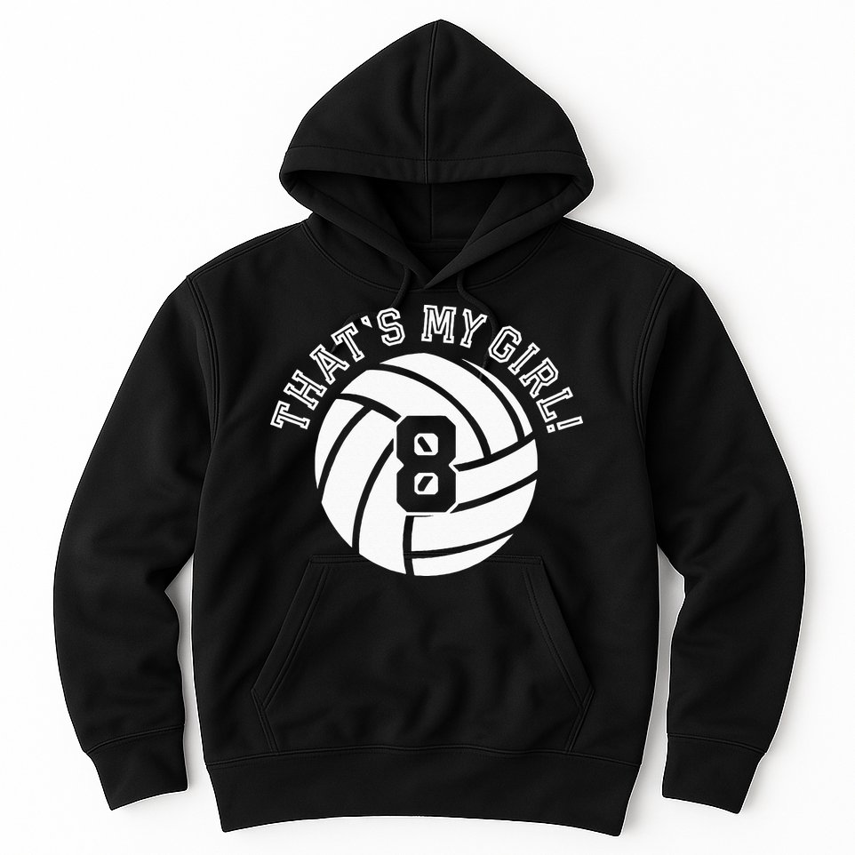 8 Volleyball Player That's My Cheer Mom Dad Team Coach Hoodie