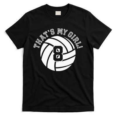 8 Volleyball Player That's My Cheer Mom Dad Team Coach T-Shirt
