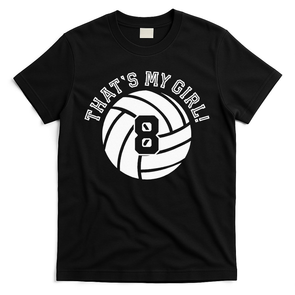 8 Volleyball Player That's My Cheer Mom Dad Team Coach T-Shirt
