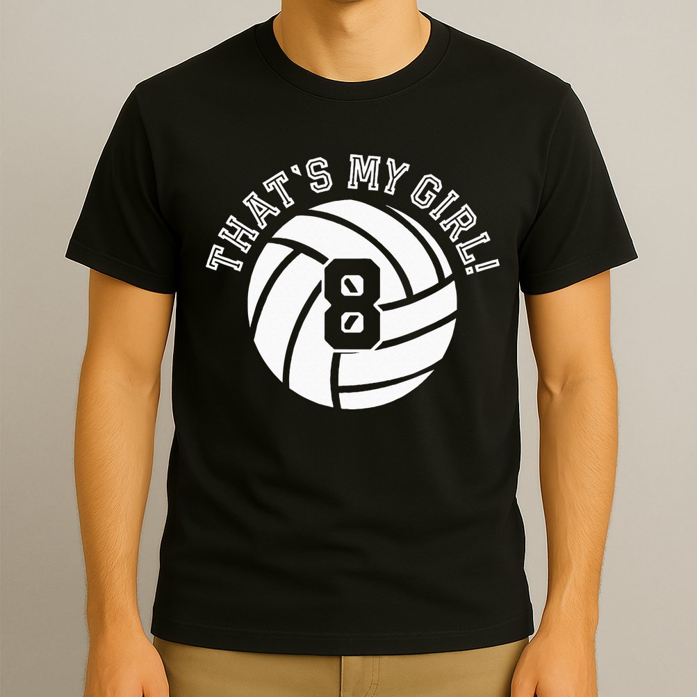 8 Volleyball Player That's My Cheer Mom Dad Team Coach T-Shirt