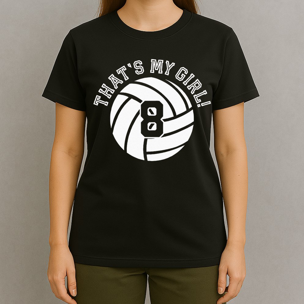 8 Volleyball Player That's My Cheer Mom Dad Team Coach T-Shirt