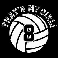 8 Volleyball Player That's My Cheer Mom Dad Team Coach Impact Tech Backpack