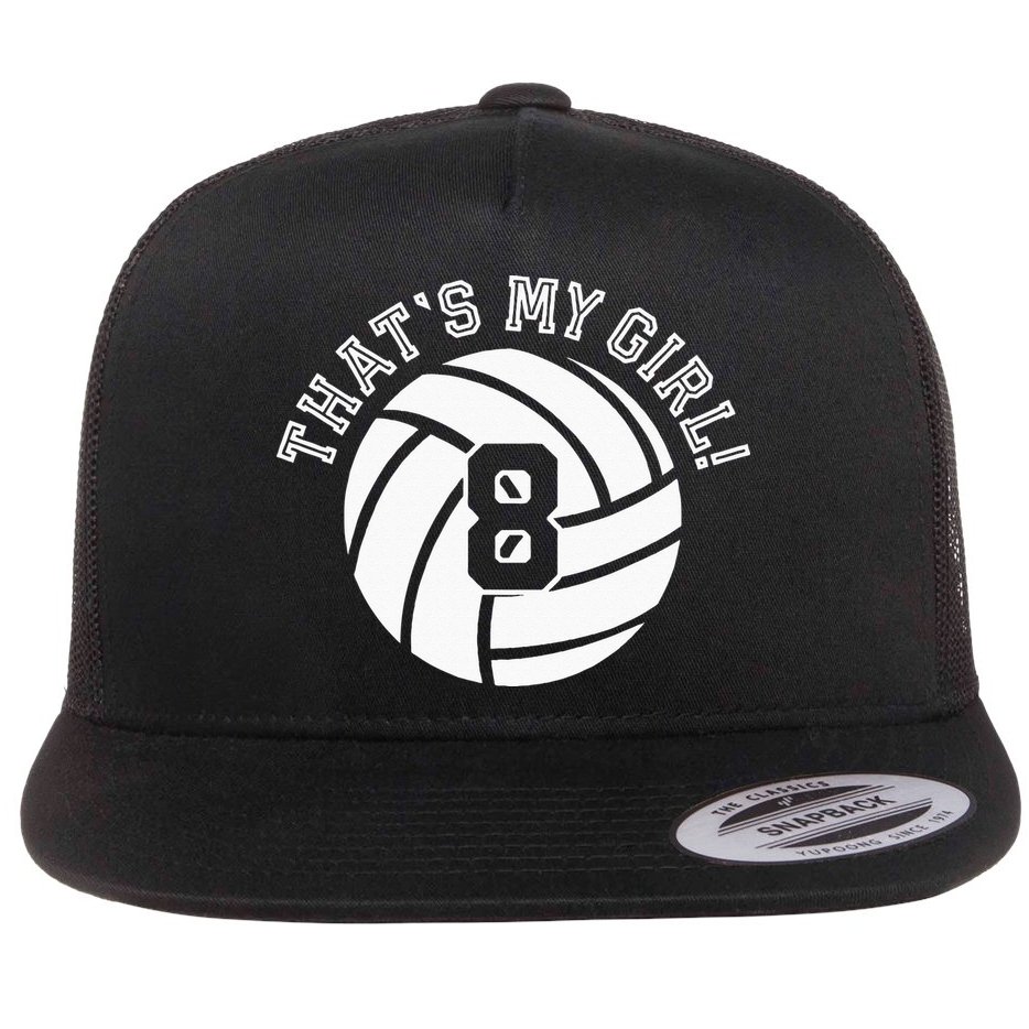 8 Volleyball Player That's My Cheer Mom Dad Team Coach Flat Bill Trucker Hat