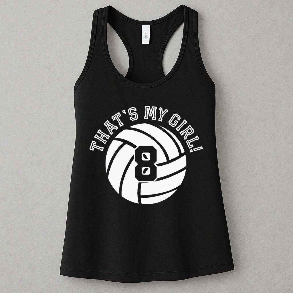 8 Volleyball Player That's My Cheer Mom Dad Team Coach Womens Tank Top