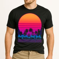 80s Vaporwave Retro Palm Trees Sunset Performance Shirt