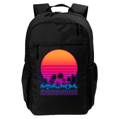 80s Vaporwave Retro Palm Trees Sunset Backpack